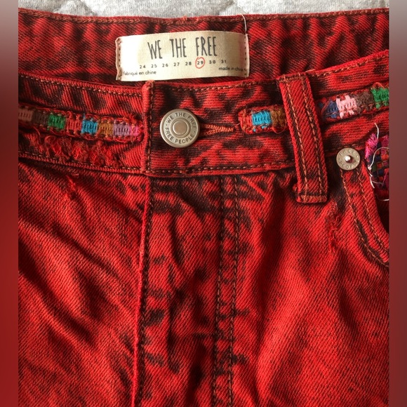 We the free gypsy red cutoff shorts - Picture 8 of 10